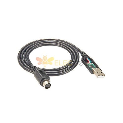 USB RS232 To Mini Din 6Pin Female Cable 1M